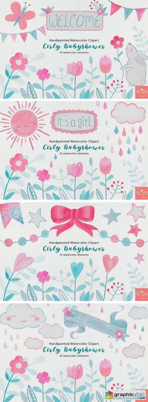 Girly Babyshower Graphics Pack