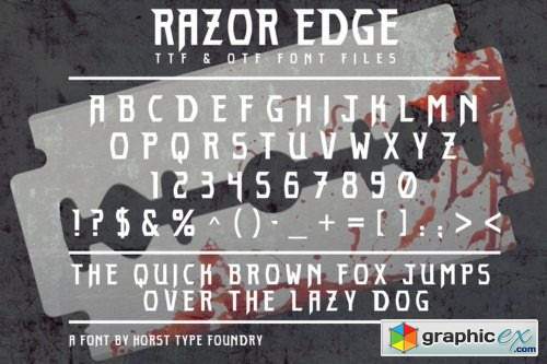Razor Edge Font