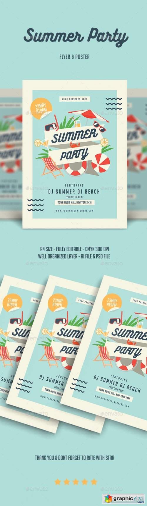 Summer Party Flyer 22008089