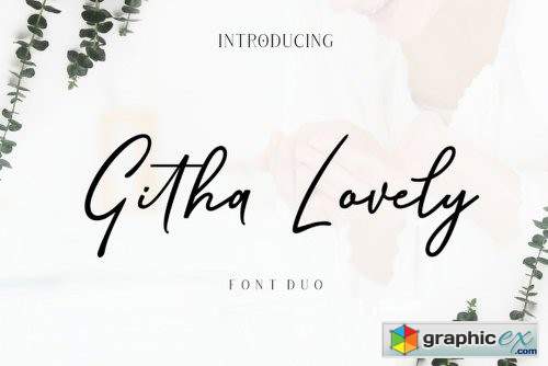 Githa Lovely Font Family - 2 Fonts
