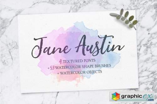 Jane Austin Font Family - 4 Fonts