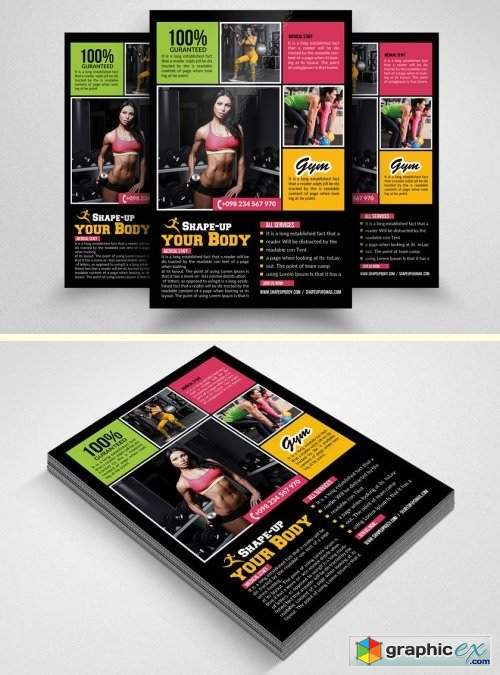 Fitness Gym PSD Flyer Templates 1570241