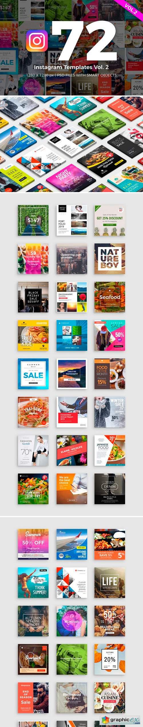 72 Instagram Templates Vol.2