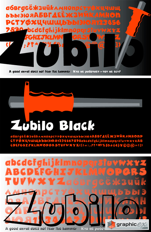 Zubilo Font Family