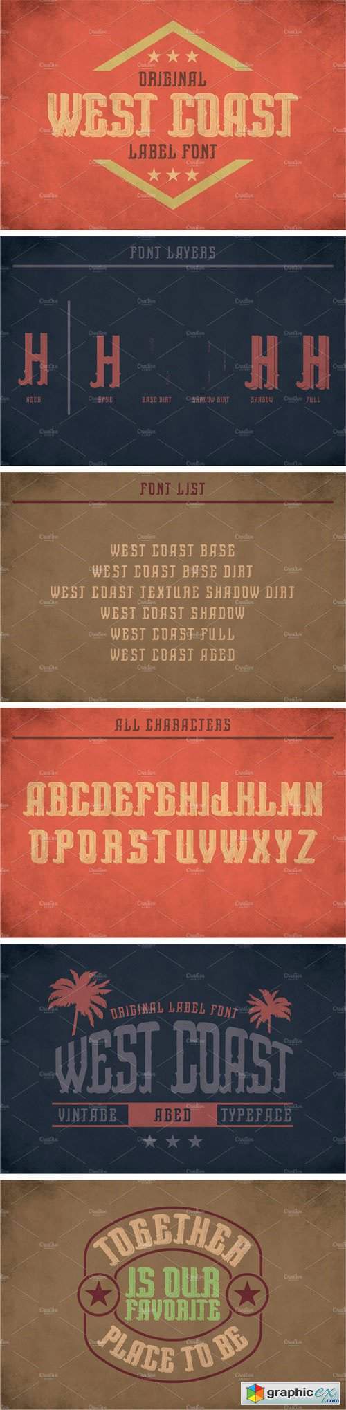 West Coast Vintage Label Typeface