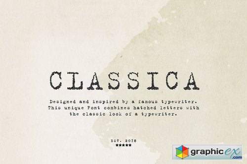 Classica - Hatched Typewriter Font