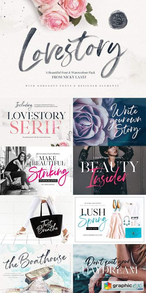The Lovestory Font Collection