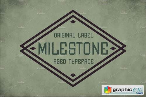 Milestone Vintage Label Typeface