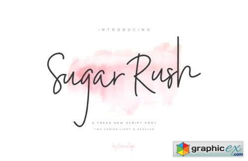 Sugar Rush Font Family - 2 Fonts