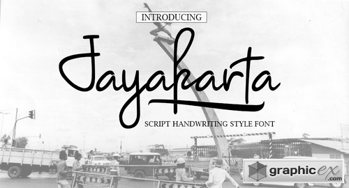 Jayakarta script handwriting style font