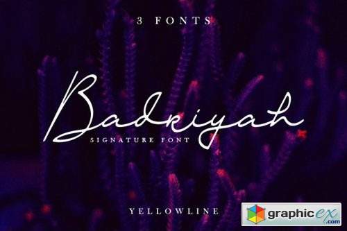 Badriyah Font Family - 3 Fonts