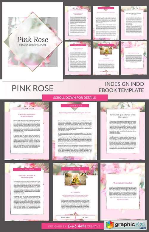Pink Rose ID Ebook Template