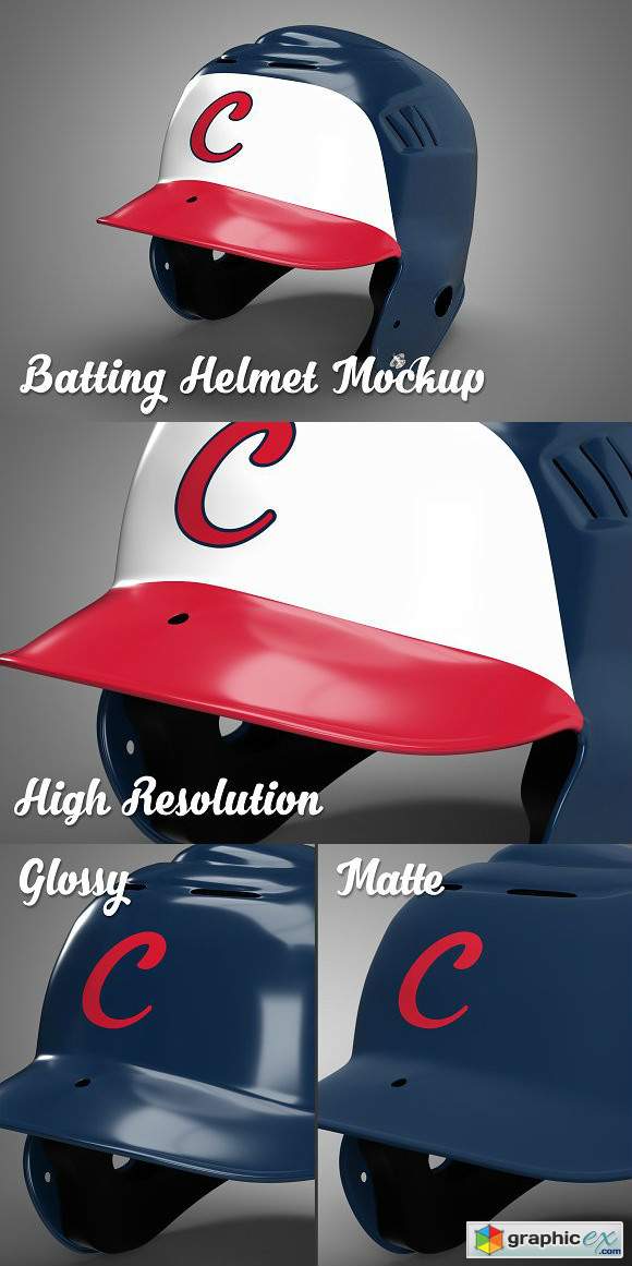 Batting Helmet Mockup