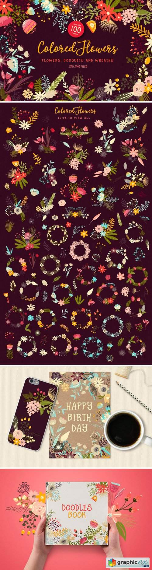 Colored Flowers