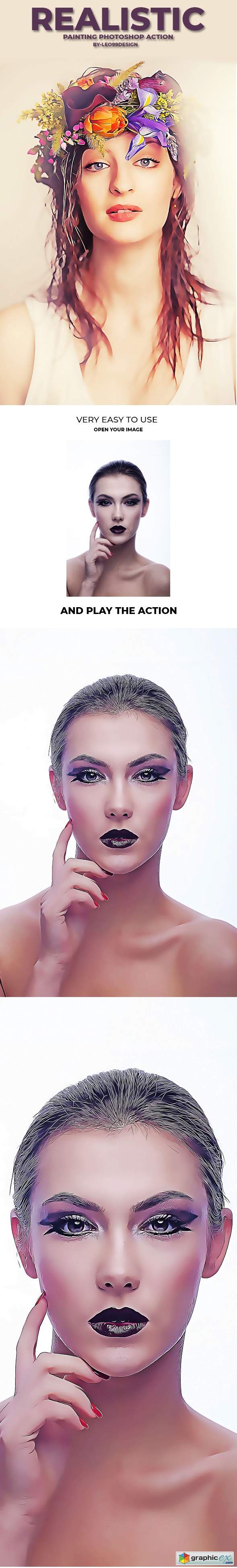 Realistic Painting Photoshop Action 22049785