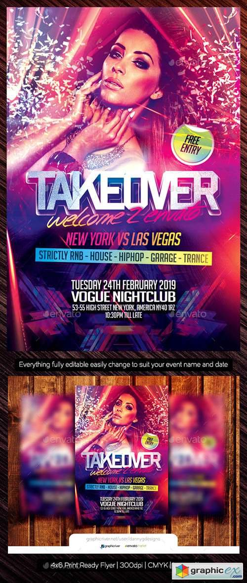 Takeover Club Flyer Template