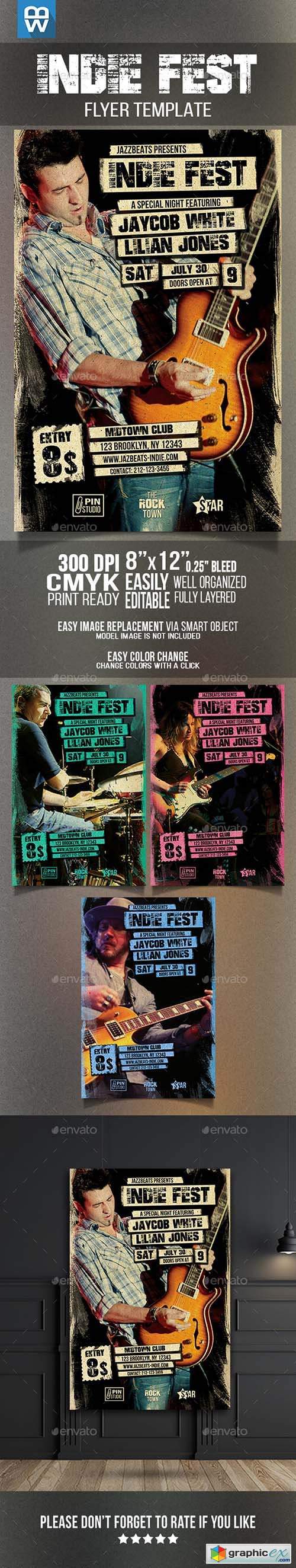Indie Rock Fest Flyer