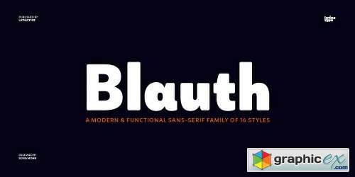 Blauth Font Family - 18 Fonts