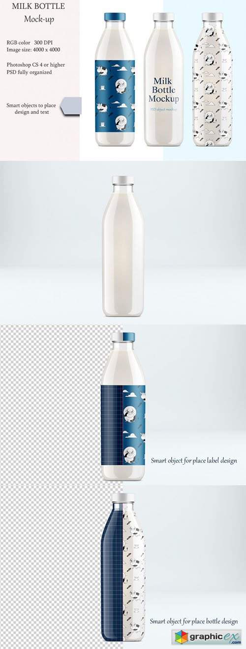 Milk bottle mockup 22101665
