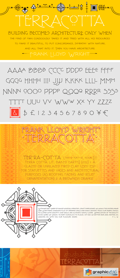 P22 FLW Terracotta Font Family