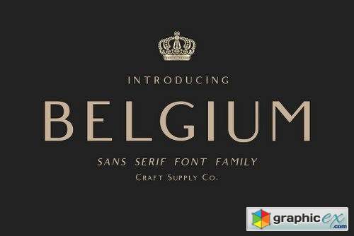 Belgium Font Family - 2 Fonts