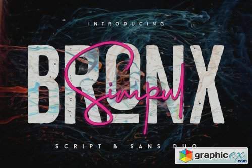 Bronx Simpul Sans-Script Font Family - 4 Fonts