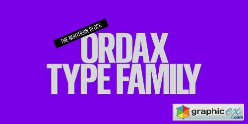 Ordax Font Family - 8 Fonts
