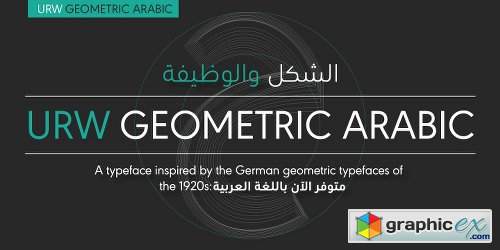 URW Geometric Arabic Font Family - 10 Fonts