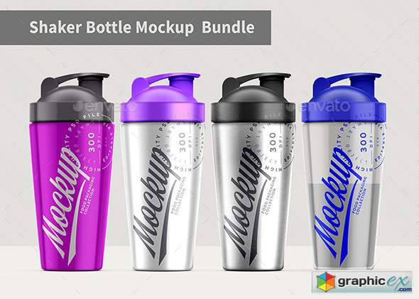 Shaker Bottle Mockup Bundle