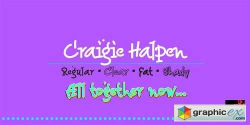 Craigie Halpen Font Family - 4 Fonts