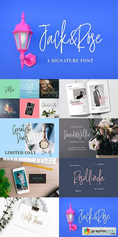 Jack and Rose - A Signature Font