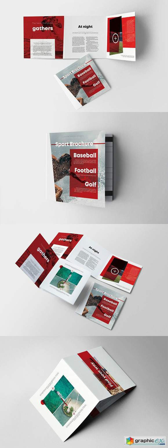 Sport Square Trifold Brochure