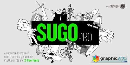 Sugo Pro Font Family - 20 Fonts