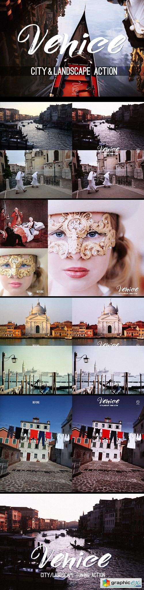 Venice Landscape Photoshop Action - atmospheric toning for urban, cityscape & landscape photography