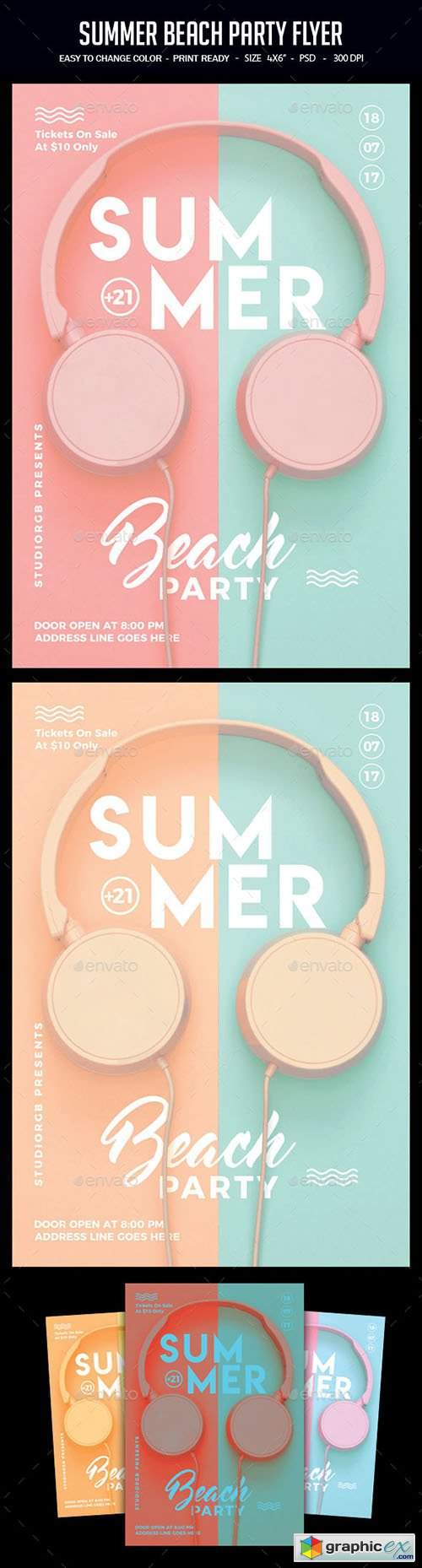 Summer Beach Party Flyer 22218525