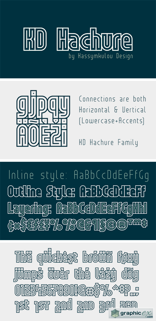 KD Hachure Font Family