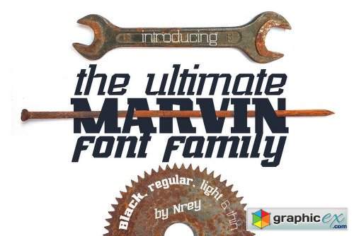 Marvin Slab Font Family - 10 Fonts