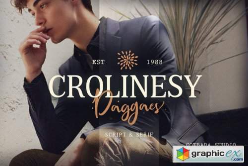 Crolinesy Daggaes - 3 Fonts