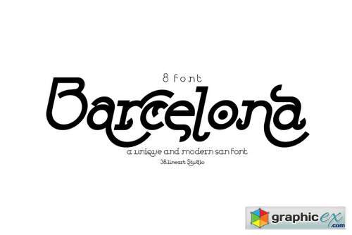 Barcelona Family - 8 Fonts
