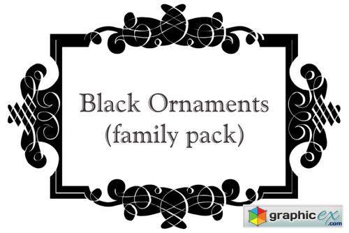 Black Ornaments Family - 5 Fonts
