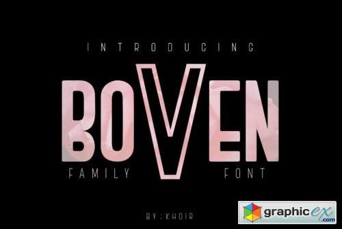 Boven - 5 Fonts