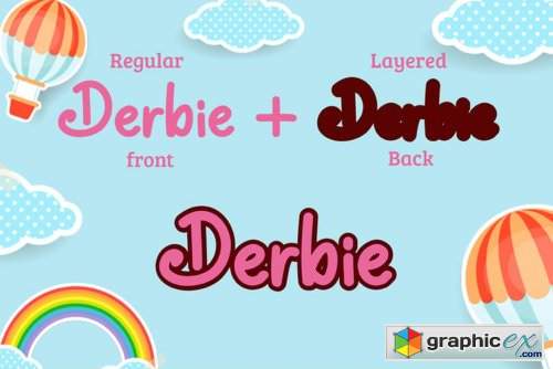 Derbie & Cuttie Font Family - 2 Fonts