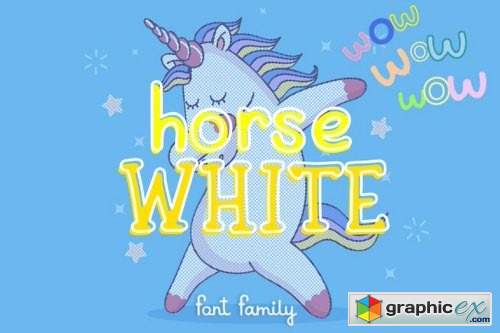 White Horse Font Family - 4 Fonts