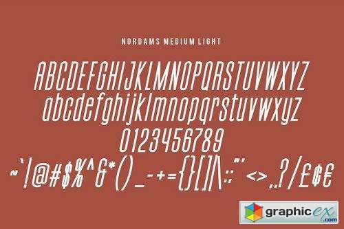 Nordams Sans Serif Font Family - 12 Fonts