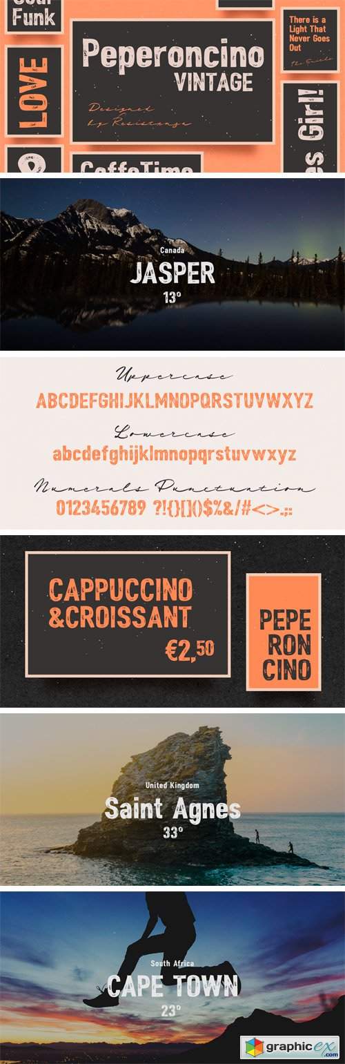 Peperoncino Vintage Font Family