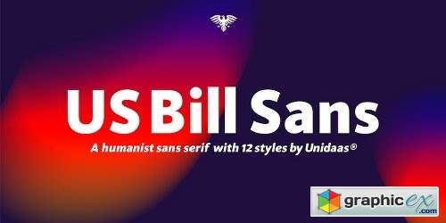 US Bill Sans Font Family - 12 Fonts