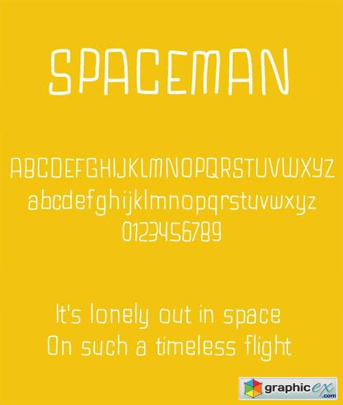 Spaceman - Hand Drawn Font Face