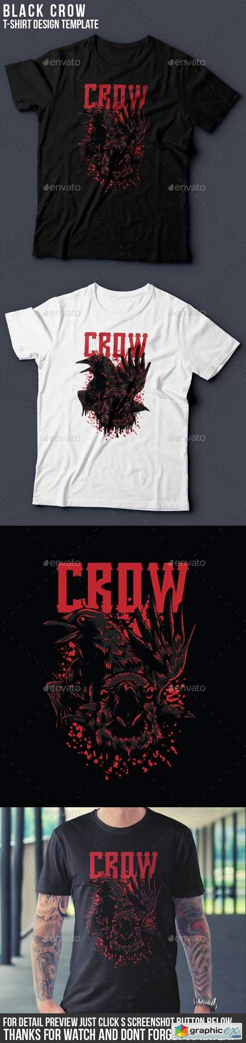 Black Crow T-Shirt Design