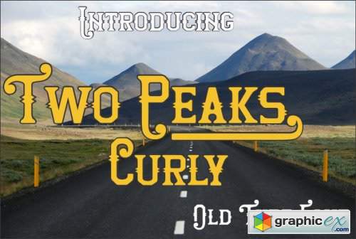 Two Peaks Curly Font