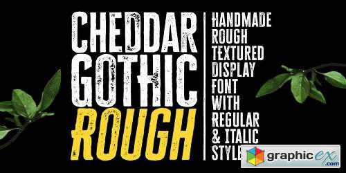 Cheddar Gothic Rough Font Family - 2 Fonts